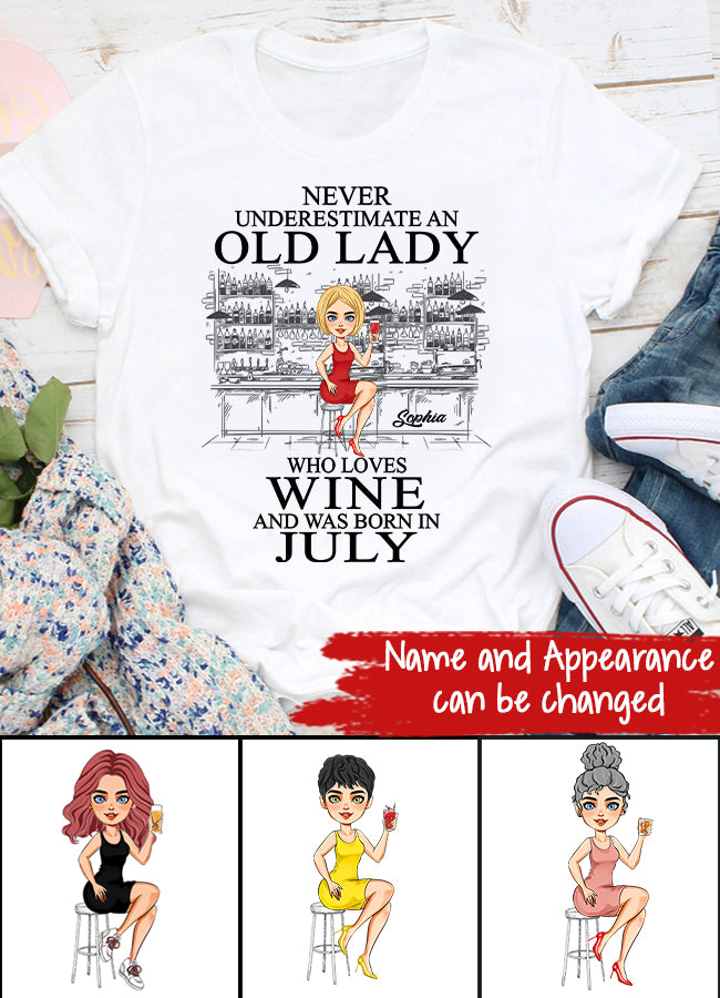 July Birthday Shirt, July Queen Custom Birthday Shirt, Queens Born In July, Wine Lover July Birthday Shirts For Woman, July Birthday Gifts