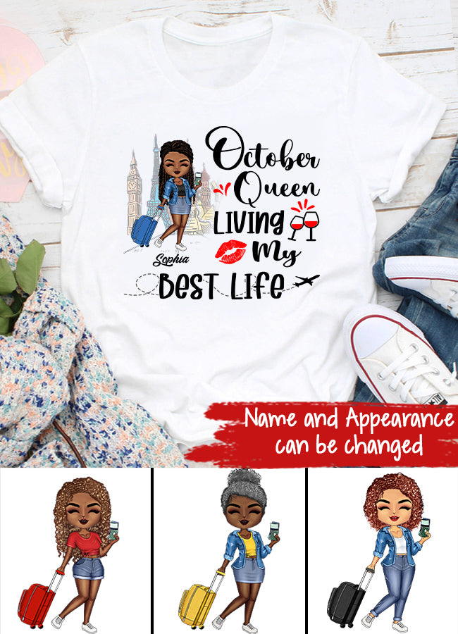 October Birthday Shirt, Custom Birthday Shirt, Queens Born In October, October Birthday Shirts For Woman, October Birthday Gifts