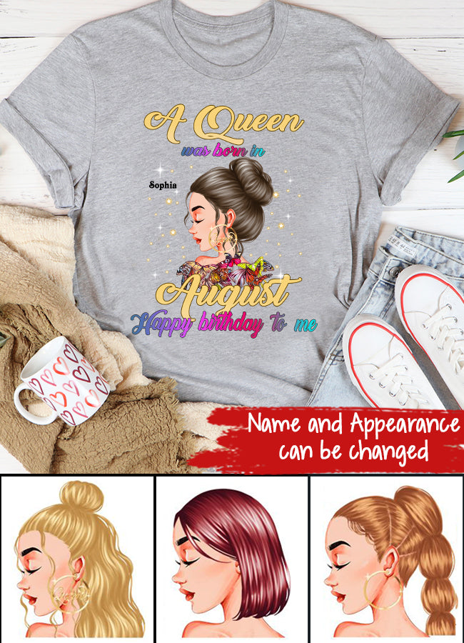 August Birthday Shirt, Custom Birthday Shirt, Queens Born In August, August Birthday Shirts For Woman, August Birthday Gifts
