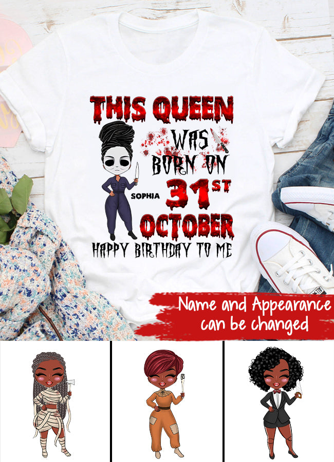 October Birthday Shirt, Custom Birthday Shirt, Queens are Born In October, October Birthday Shirts For Woman, October Birthday Gifts