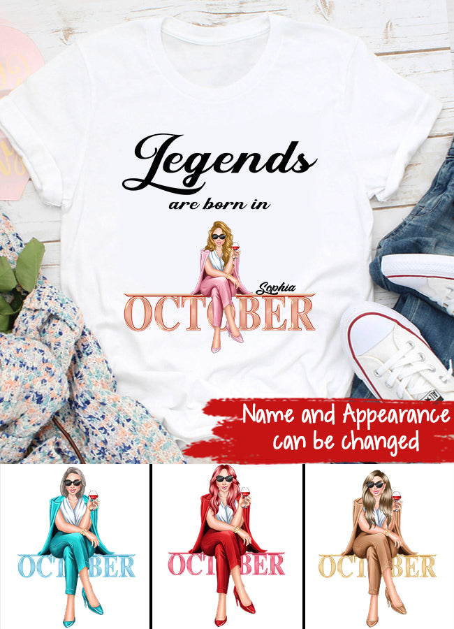 October Birthday Shirt, Custom Birthday Shirt, Queens are Born In October, October Birthday Shirts For Woman, October Birthday Gifts