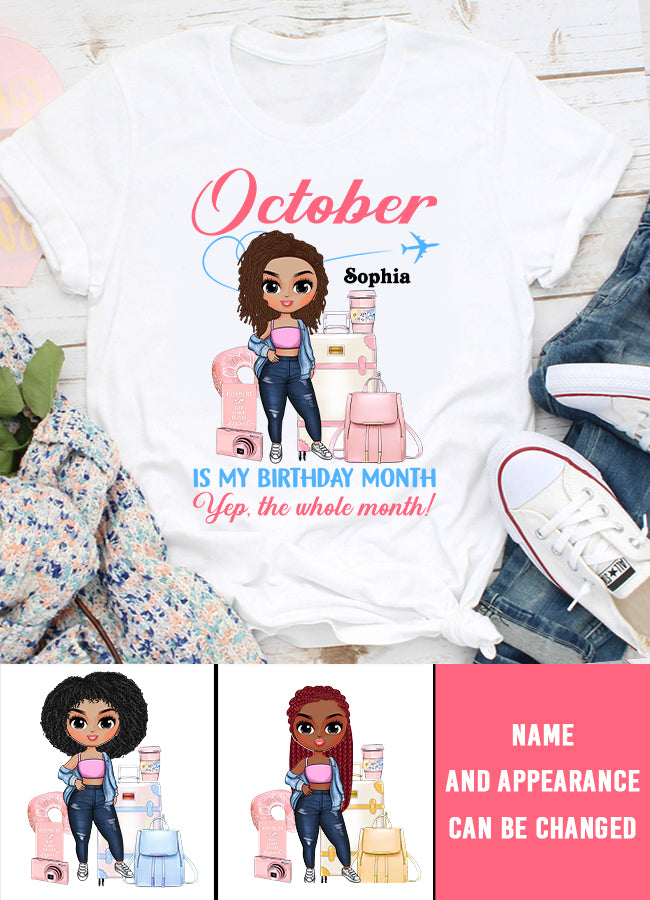 October Birthday Shirt, Custom Birthday Shirt, Queens are Born In October, October Birthday Shirts For Woman, October Birthday Gifts