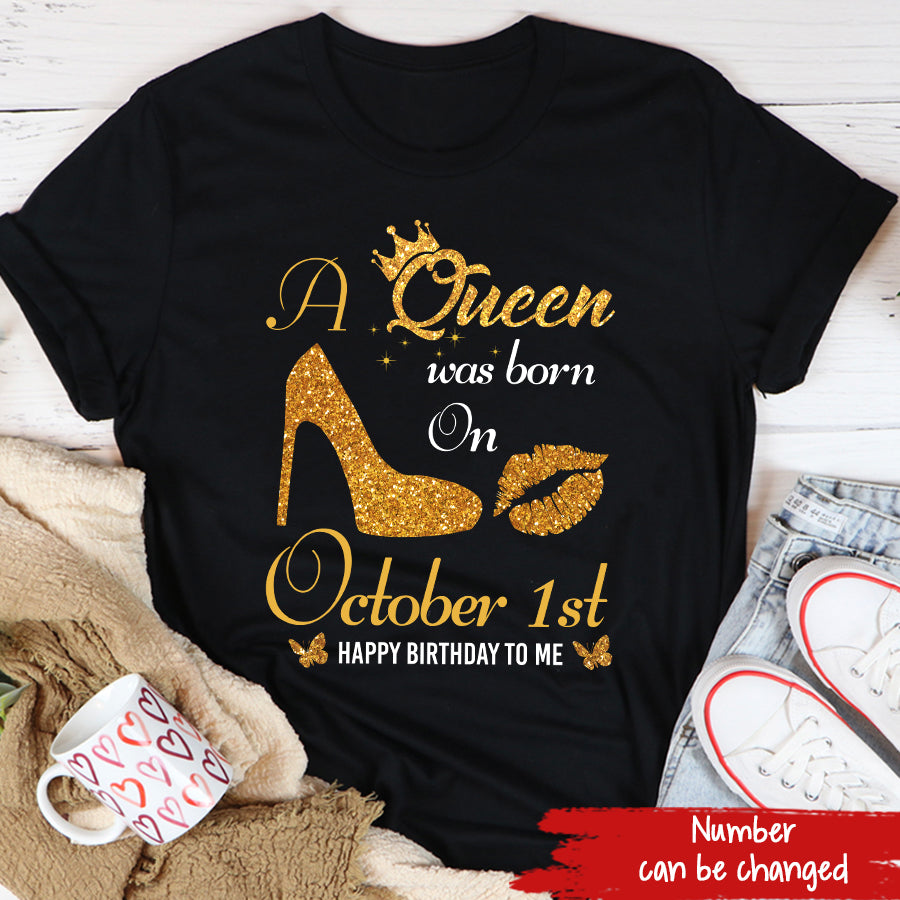 October Birthday Shirt, Custom Birthday Shirt, Queens Are Born In October, October Birthday Shirts For Woman, October Birthday Gifts