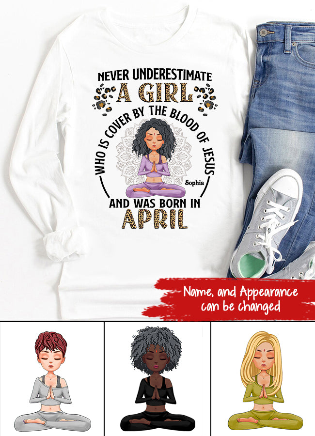 April Birthday Shirt, Custom Birthday Shirt, Queens Born In April, April Birthday Gifts, April Queen shirt, April Birthday Shirts For Woman, Her Birthday Gifts For April, Yoga T Shirt, Gift For Yoga Lover