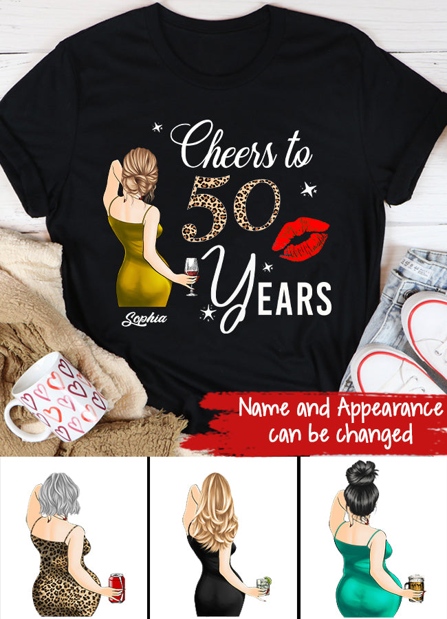 Cheers To 50 1972 shirt - Vintage 1972 Shirt, 50th Birthday Unique Gifts For Woman, 50th Birthday Ideas, Turning 50 Years Old Cotton Shirt