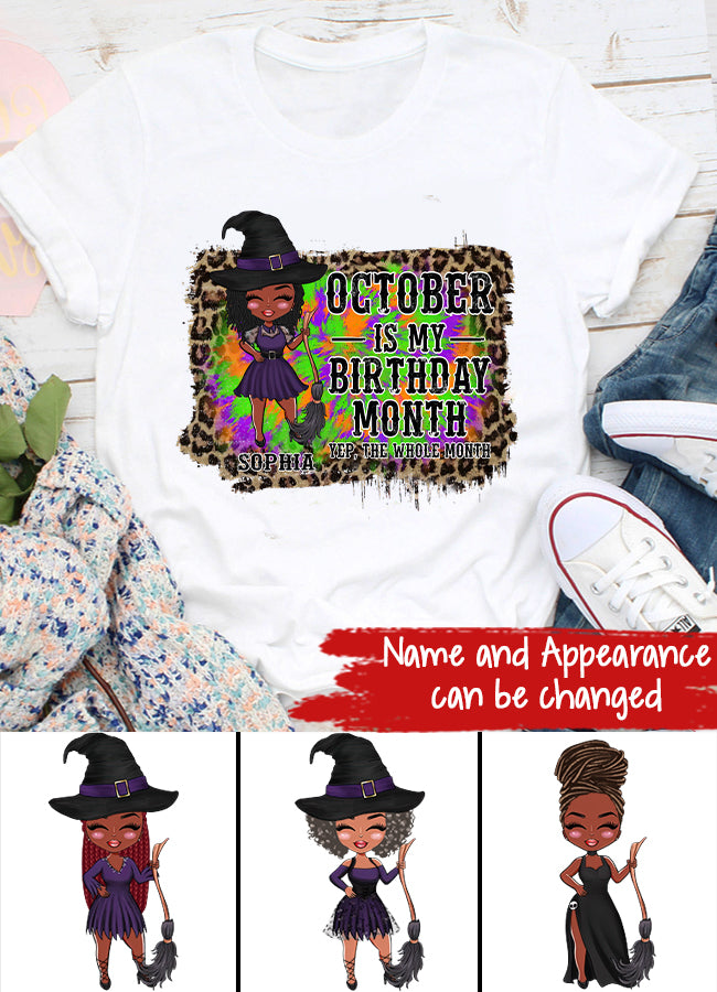 October Birthday Shirt, Custom Birthday Shirt, Queens are Born In October, October Birthday Shirts For Woman, October Birthday Gifts, Personalized Halloween, custom halloween shirts, personalized halloween gifts