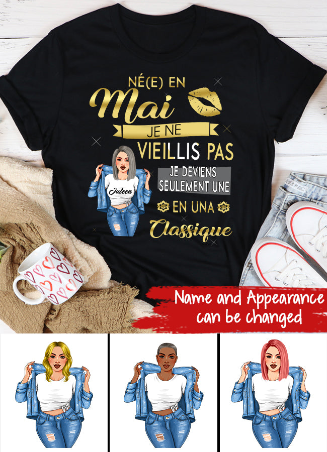 Chemise D&#39;anniversaire De Mai, Chemise D&#39;anniversaire Personnalisée, Reines Nées En Mai, Cadeaux D&#39;anniversaire De Mai, Chemises De Mai Pour Les Femmes
