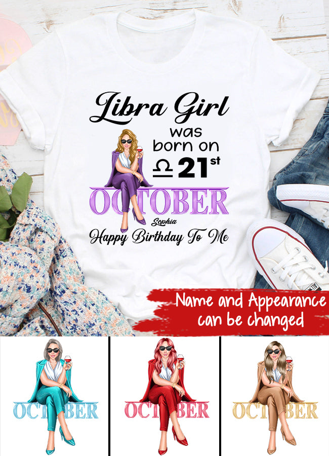 Custom Birthday Shirt, Libra Zodiac t shirt, Libra Birthday shirt, Libra t shirts for ladies, Libra Queen Birthday shirt