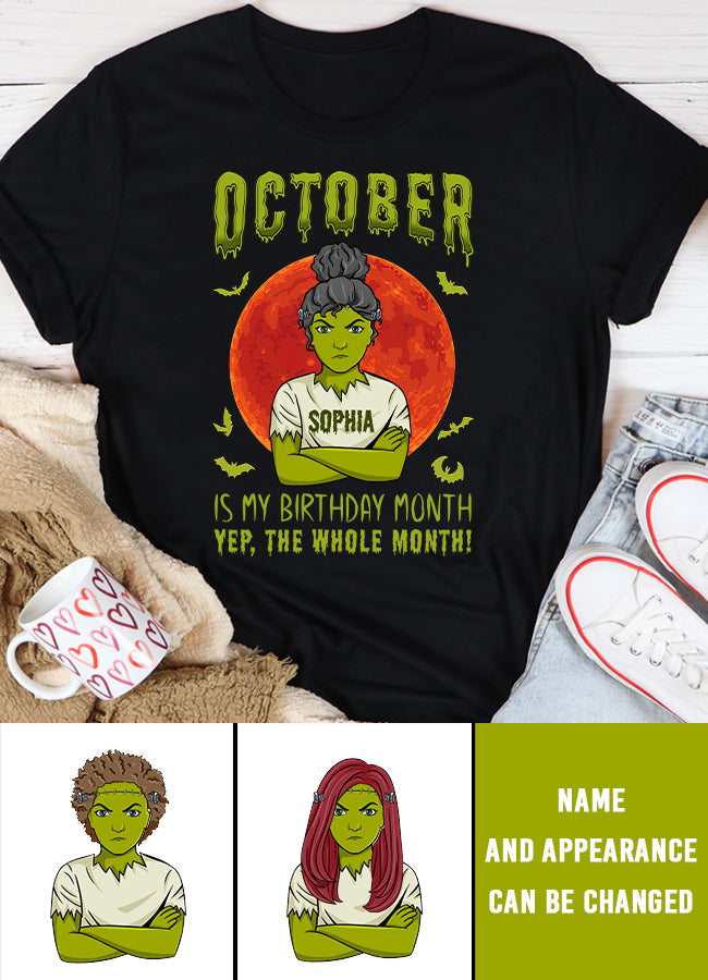October Birthday Shirt, Custom Birthday Shirt, Queens Born In October, October Birthday Shirts For Woman, October Birthday Gifts
