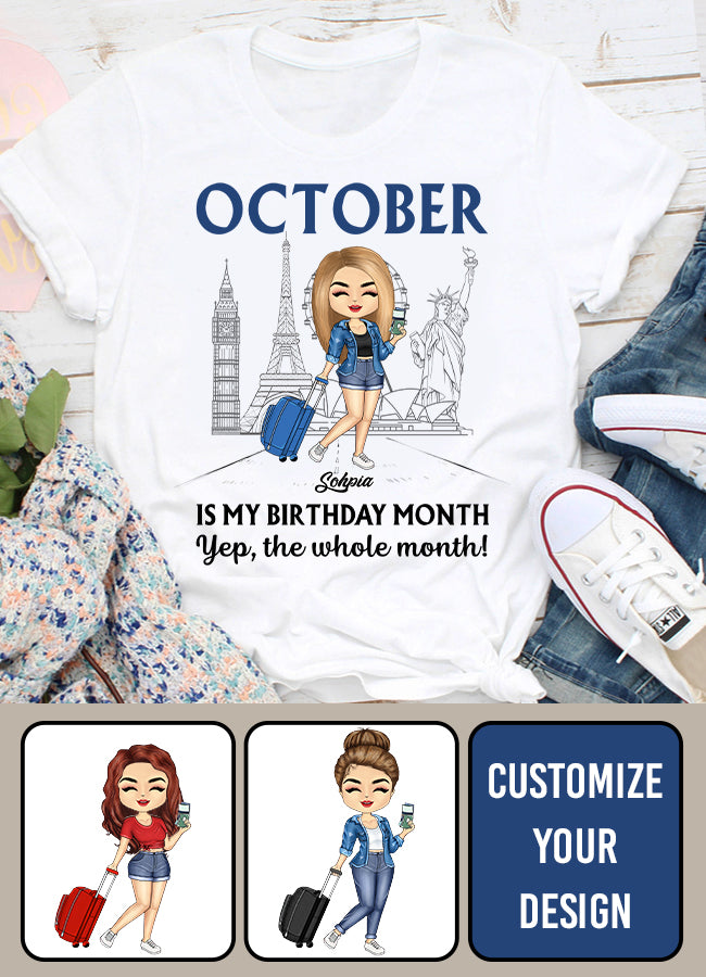 October Birthday Shirt, Custom Birthday Shirt, Queens are Born In October, October Birthday Shirts For Woman, October Birthday Gifts