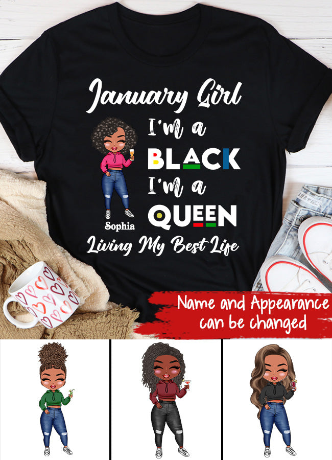 January Birthday Shirt, Custom Birthday Shirt, Queens Are Born In January, January Birthday Shirts For Woman, January Birthday Gifts