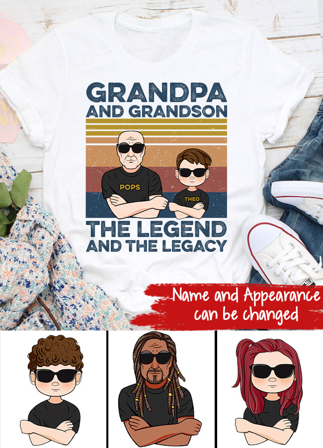 Personalized Grandpa Shirts, Grandpa Shirt, Funny Grandpa Shirts, Grandpa The Man The Myth The Legend, Grandpa Gift Ideas