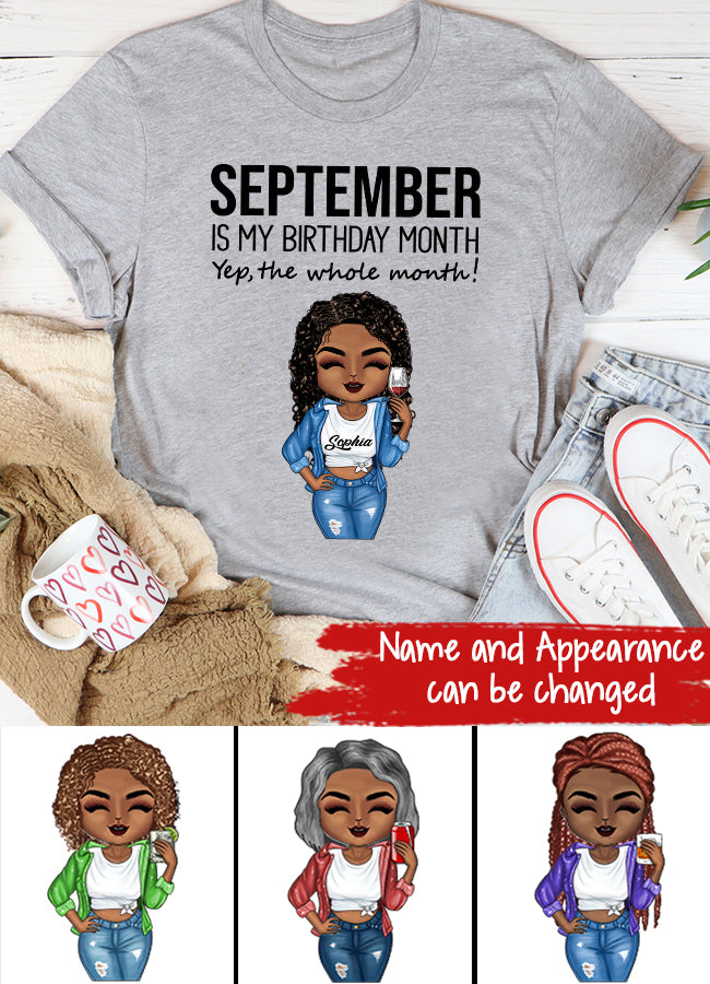September Birthday Shirt, Custom Birthday Shirt, Queens are Born In September, September Birthday Shirts For Woman, September Birthday Gifts