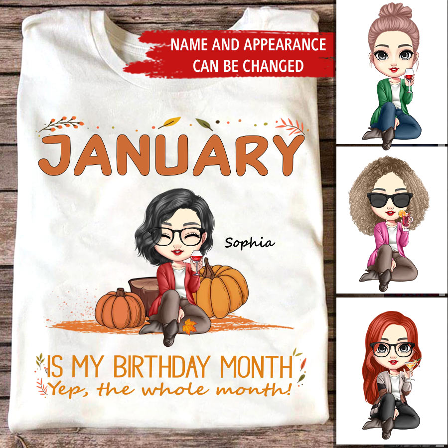 January Birthday Shirt, Custom Birthday Shirt, January Birthday Shirts For Woman, January Birthday Gifts