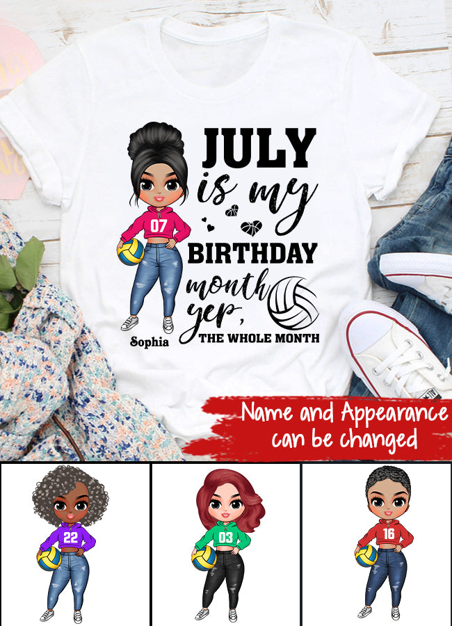 July Birthday Shirt, Custom Birthday Shirt, Queens Born In July, July Birthday Shirts For Woman, July Birthday Gifts, Volleyball shirt lovers