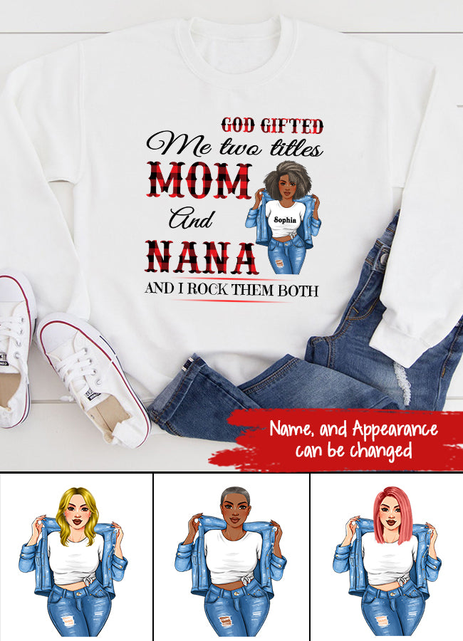 Personalized Mothers Day Shirts, Mom Nana Mother&#39;s Day T-Shirt, God Mother Shirt, Grandma Shirt Funny Mom Shirts, Mother&#39;s Day Gift, Mother Day Gift