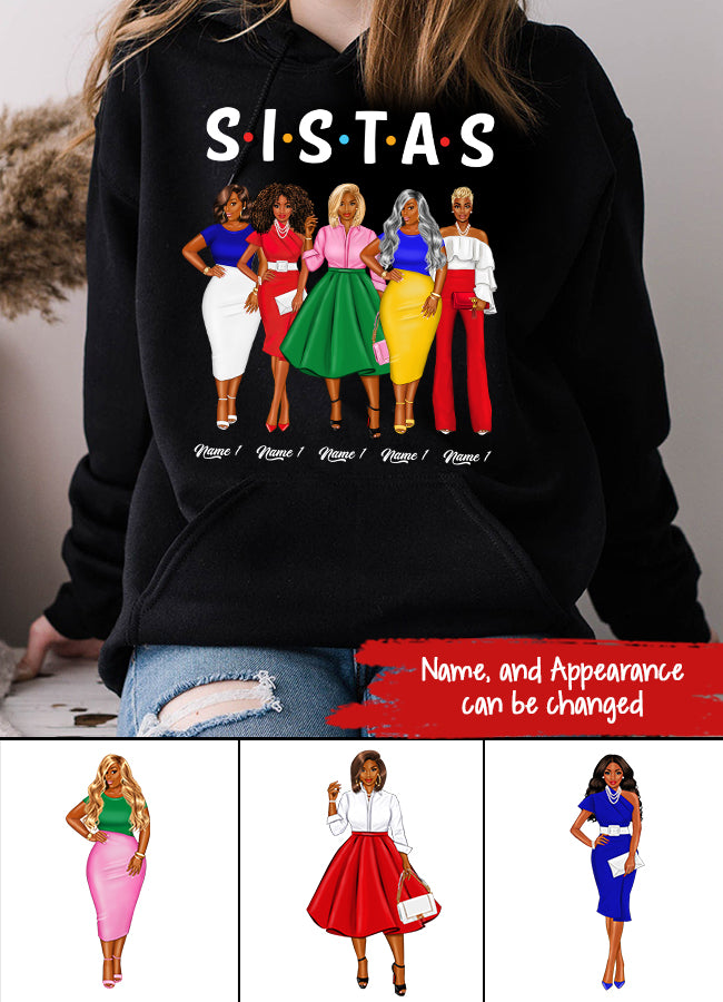 S.i.s.t.a.s Shirt, Afro Women Shirts, Sistas Sisters Shirt, Afro Women Together, Black Woman, Soror Shirt.