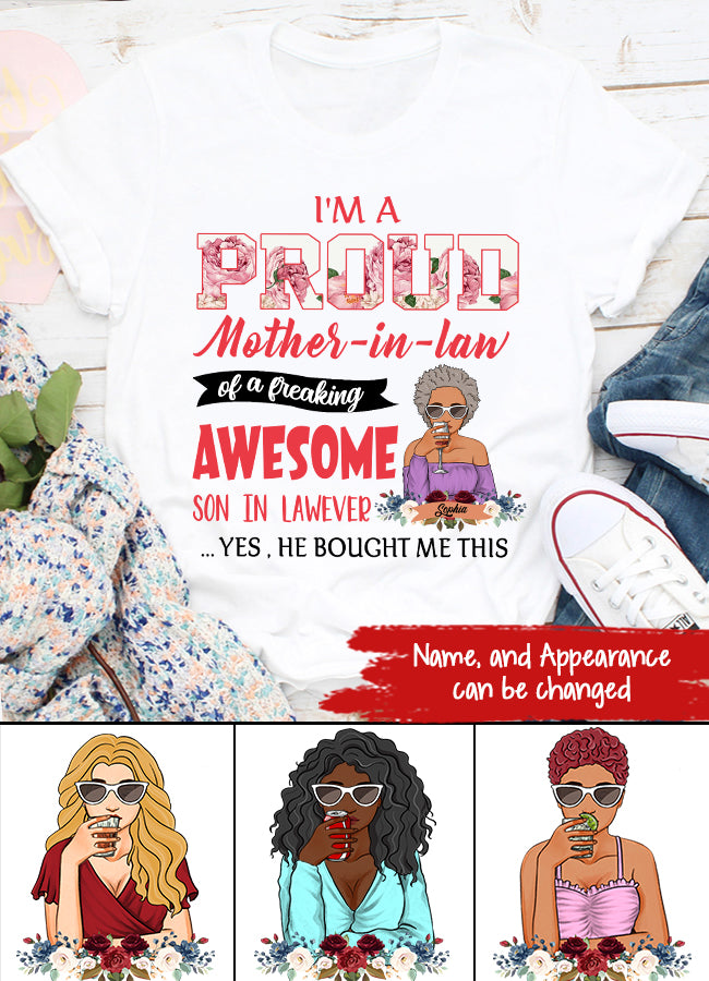 Mother In Law Shirt, Personalized Mothers Day Shirts, Mothers Day Shirt, Mother&#39;s Day Gifts For Mother In Law, Awesome Mother In Law T Shirt, First Mothers Day Gift, Mother Day Gift