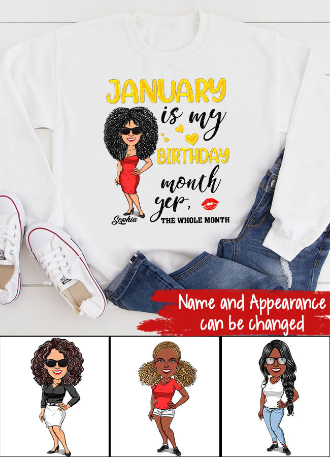 January Birthday Shirt, Custom Birthday Shirt, Queens Are Born In January, January Birthday Shirts For Woman, January Birthday Gifts