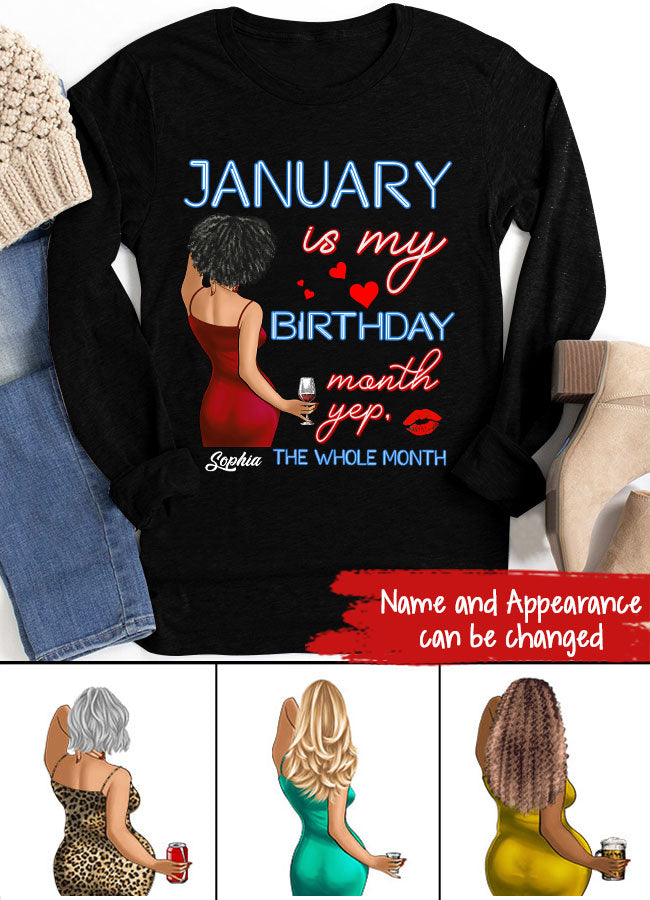 January Birthday Shirt, Custom Birthday Shirt, Queens was Born In January, January Birthday Shirts For Woman, January Birthday Gifts
