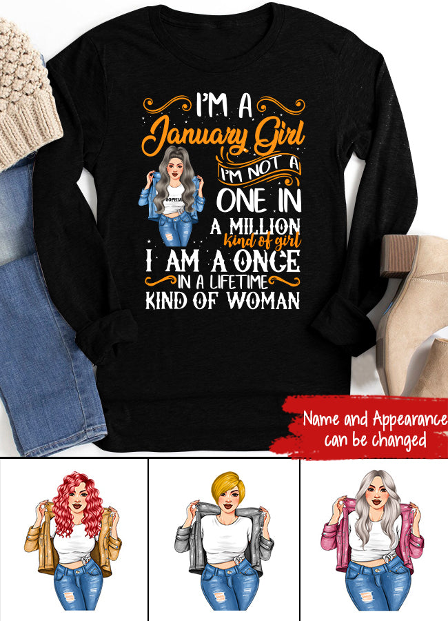 Custom January Birthday Shirt For Woman, Queens Are Born In January Gifts, Melanin Afro Woman Shirt, Black Girl Tee, Afro Queen Gift