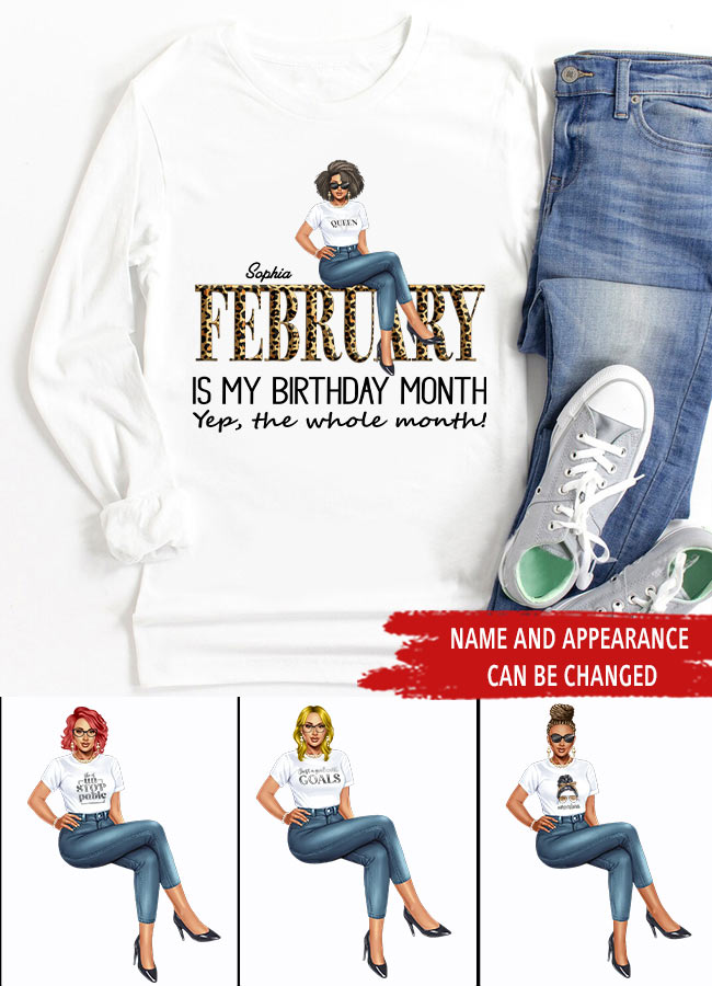 February Birthday Shirt, Custom Birthday Shirt, Queens was Born In February, February Birthday Shirts For Woman, February Birthday Gifts