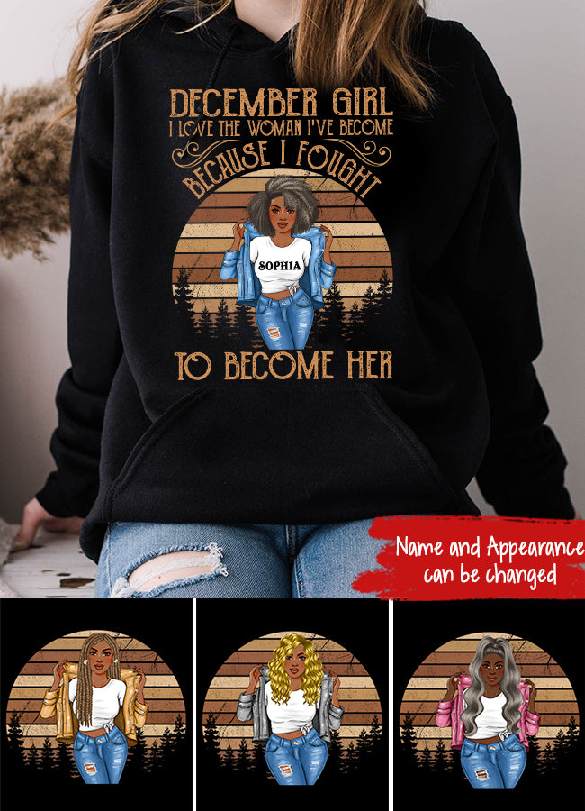 December birthday shirt, custom birthday shirt, Queens born in December, December Birthday Gifts For Afro Woman, December Birthday Gifts