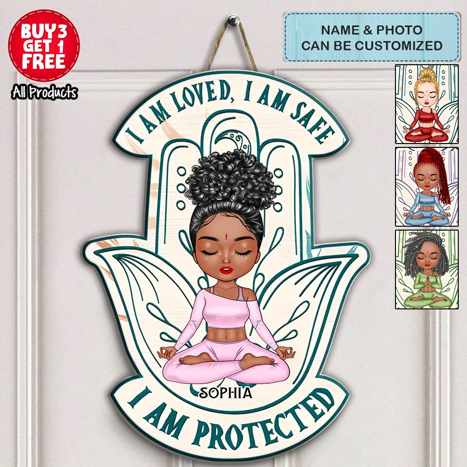 Personalized Custom Door Sign - Gift For Yoga Lover, Yoga Gifts For Woman