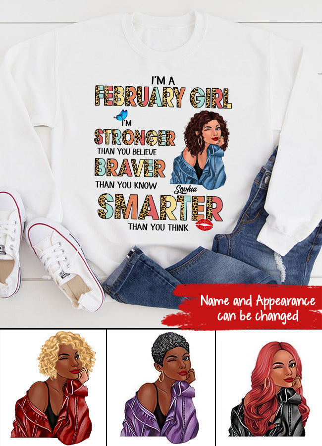 Custom February Birthday Shirt For Woman, Queens Are Born In February Gifts, Melanin Afro Woman Shirt, Black Girl Tee, Afro Queen Gift