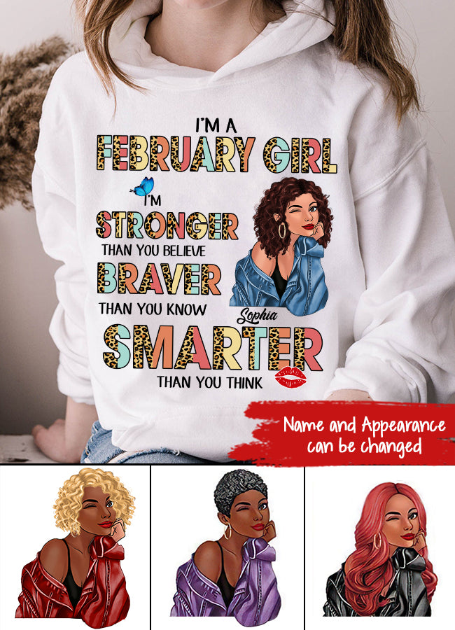 Custom February Birthday Shirt For Woman, Queens Are Born In February Gifts, Melanin Afro Woman Shirt, Black Girl Tee, Afro Queen Gift