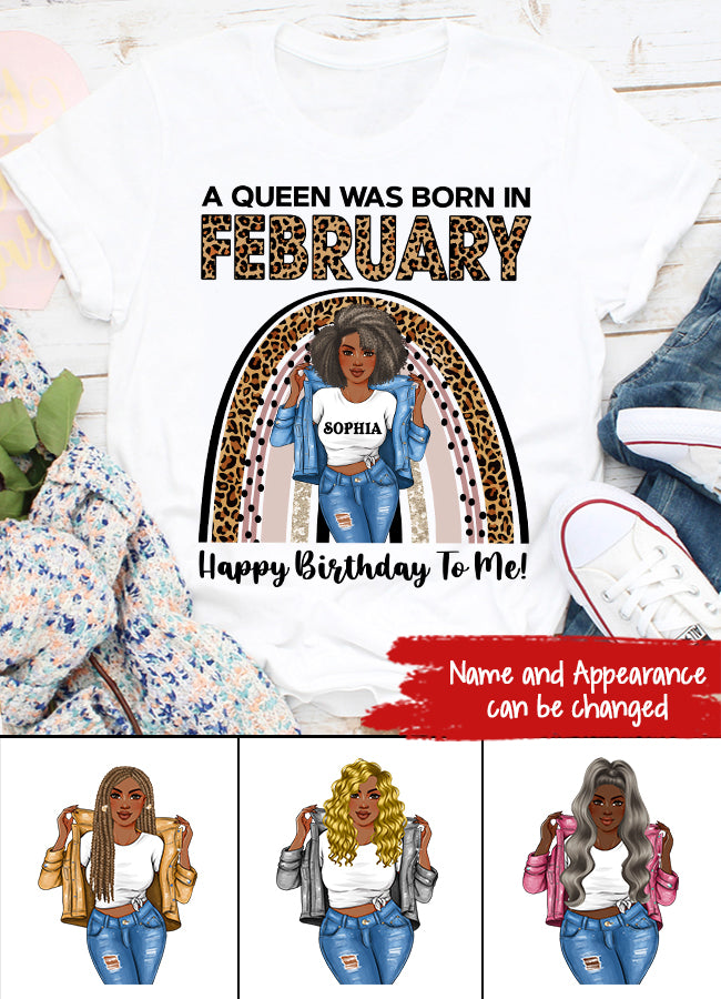 February Birthday Shirt, Custom Birthday Shirt, Queens Born In February, February Birthday Gifts, February shirts for Woman