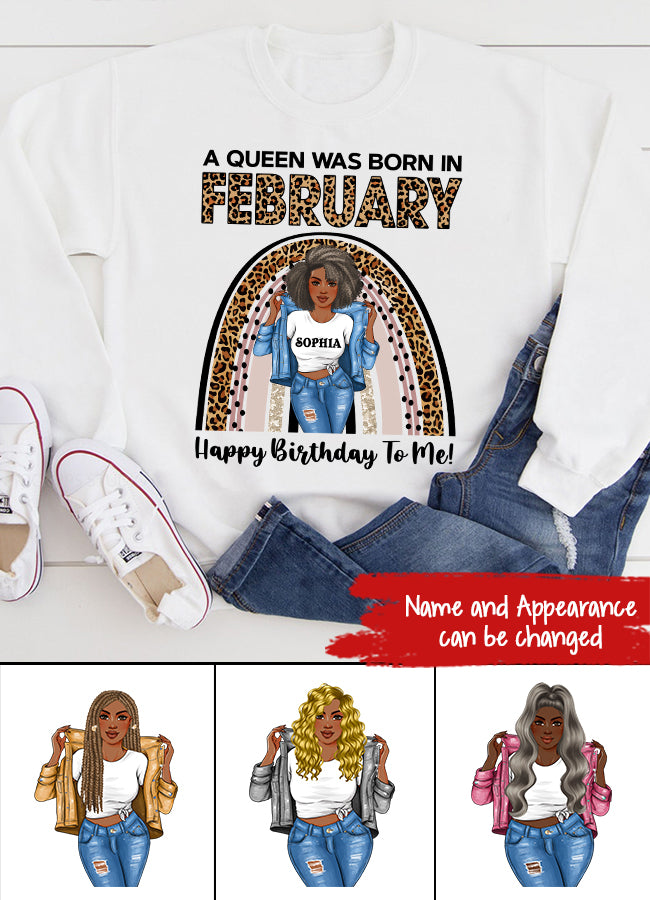 February Birthday Shirt, Custom Birthday Shirt, Queens Born In February, February Birthday Gifts, February shirts for Woman