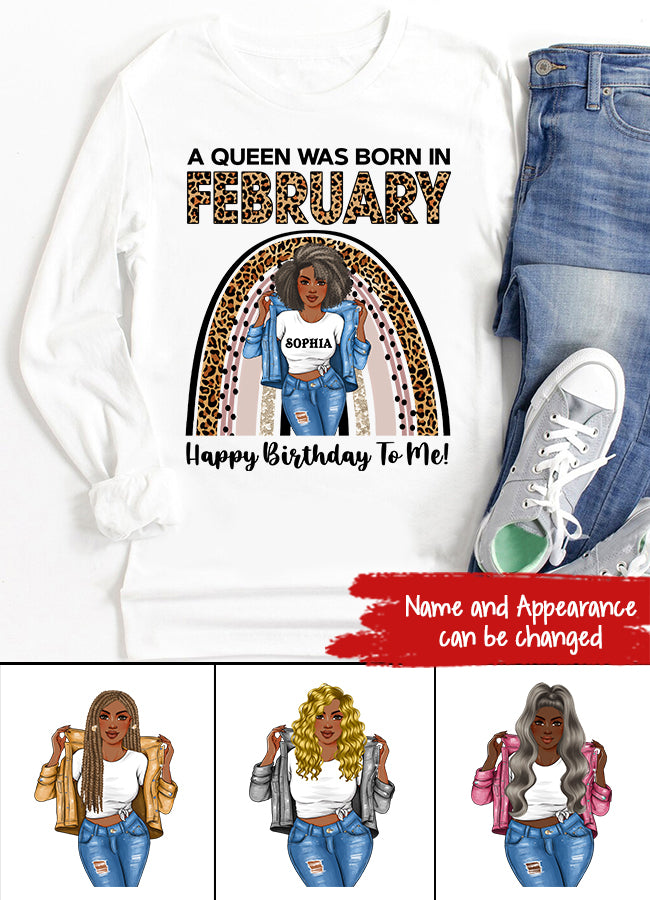 February Birthday Shirt, Custom Birthday Shirt, Queens Born In February, February Birthday Gifts, February shirts for Woman