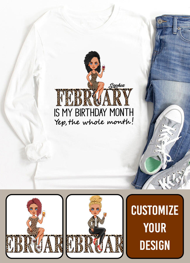 February Birthday Shirt, Custom Birthday Shirt, Queens was Born In February, February Birthday Shirts For Woman, February Birthday Gifts