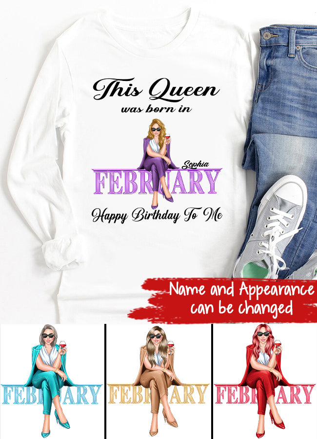 February Birthday Shirt, Custom Birthday Shirt, February Birthday Shirts For Woman, 	February Birthday Gifts