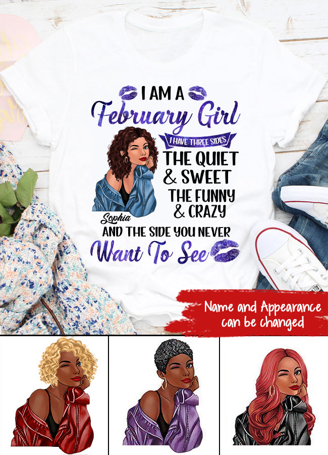 Custom February Birthday Shirt For Woman, Queens Are Born In February Gifts, Melanin Afro Woman Shirt, Black Girl Tee, Afro Queen Gift
