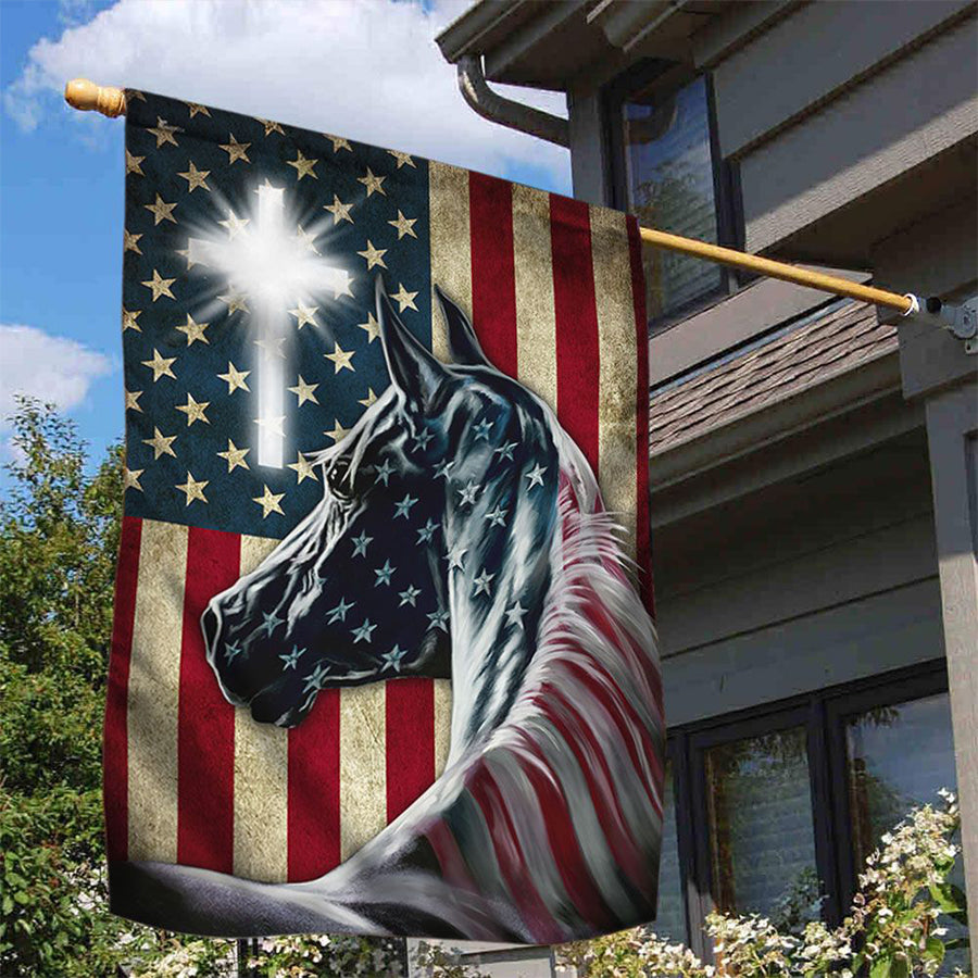 Jesus Flag, Christian Flag, American Flag Horse, Horse Flag, Gifts for God Lover, House Flag