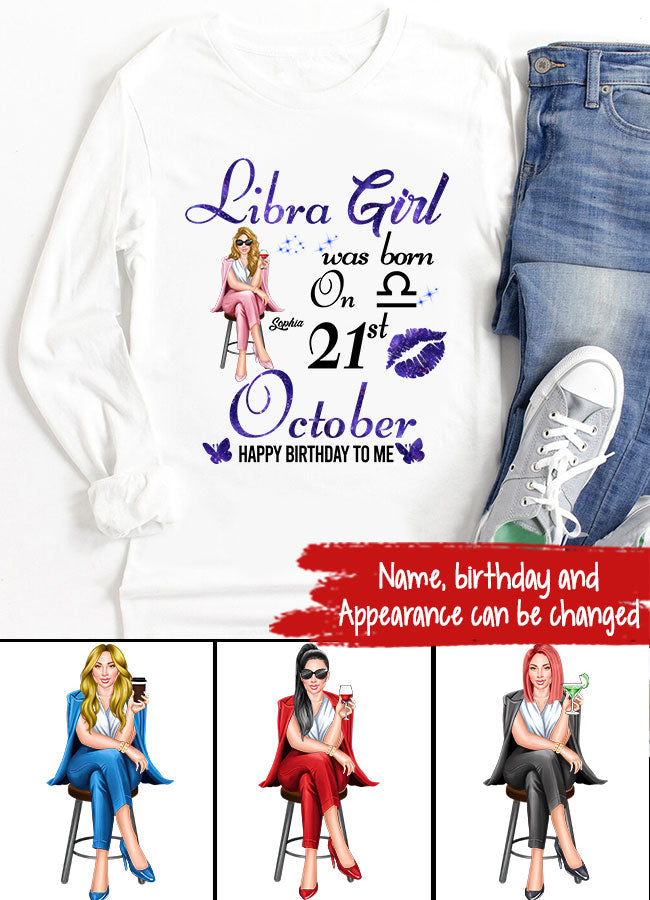 Custom Birthday Shirt, Libra Zodiac t shirt, Libra Birthday shirt, Libra t shirts for ladies, Libra queen t shirt, Libra Queen Birthday Shirt