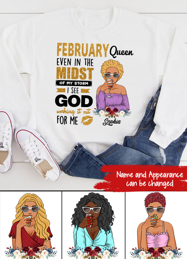 February Birthday Shirt, Custom Birthday Shirt, Queens Born In February, February Birthday Gifts, February shirts for Woman