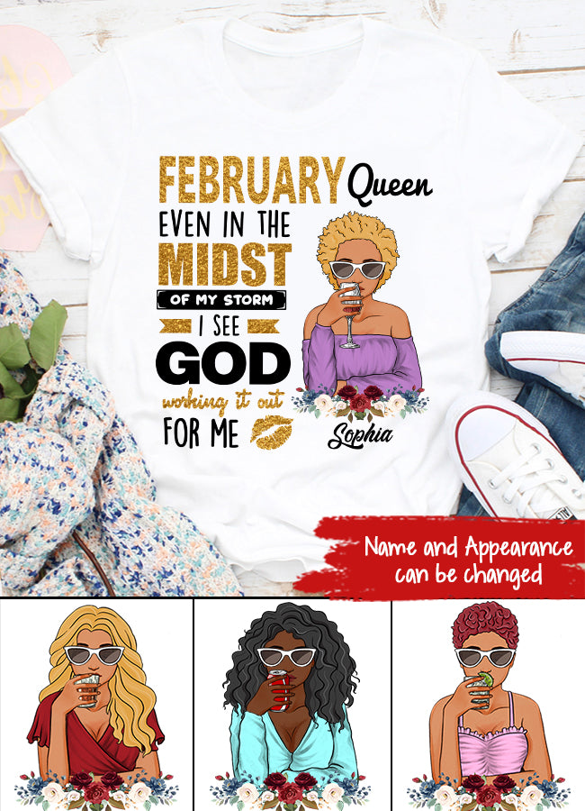 February Birthday Shirt, Custom Birthday Shirt, Queens Born In February, February Birthday Gifts, February shirts for Woman