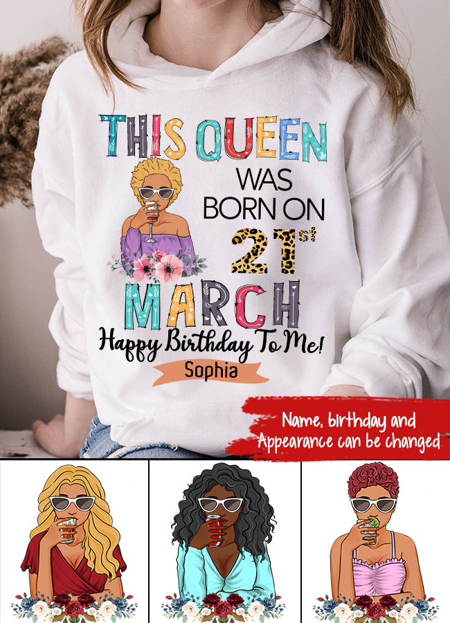 March Birthday Shirt, Custom Birthday Shirt, Queens Born In March, March Birthday Gifts, March shirts for Woman