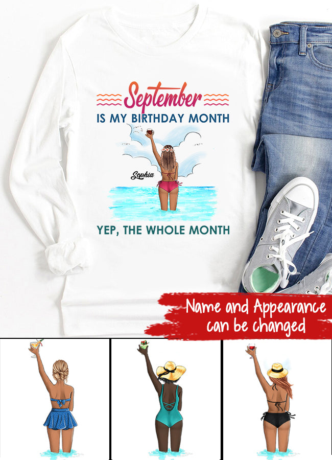 September Birthday Shirt, Custom Birthday Shirt, Queens are Born In September, September Birthday Shirts For Woman, September Birthday Gifts