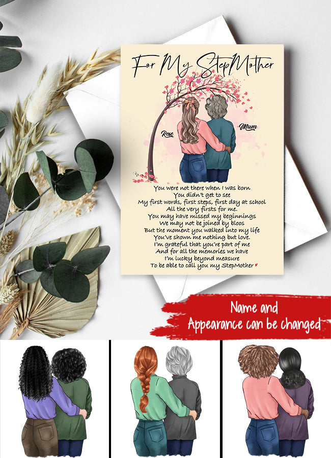 Custom Mothers Day Card, Stepmom Mothers Day Card Mother&#39;s Day Gift Cards Happy Mothers Day Card Mom&#39;s Card, Mother&#39;s Day Gift From Daughter Mother Day Gift