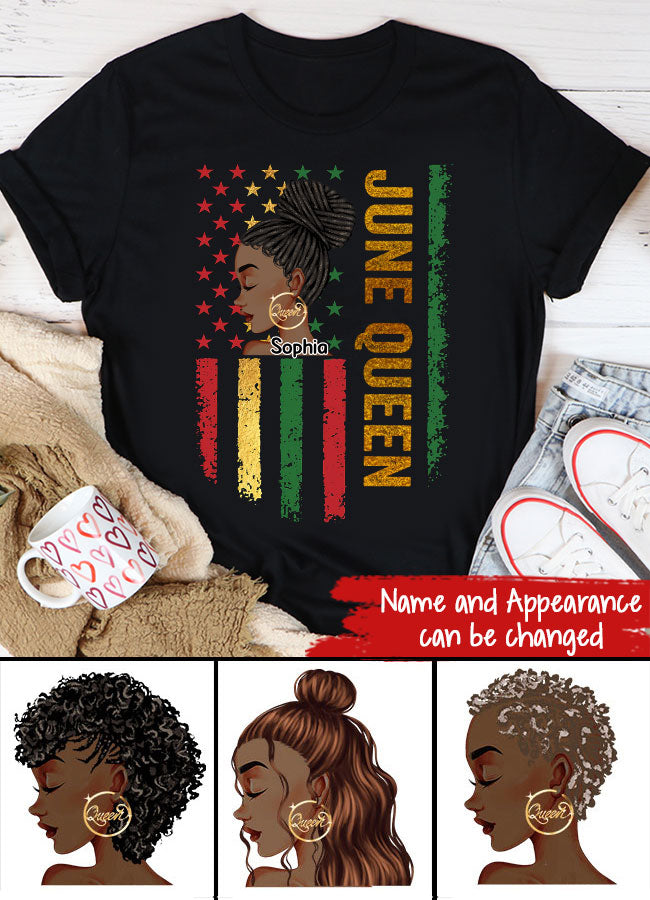 Personalized Shirt - Juneteenth T Shirt, Black Women&#39;s Juneteenth t shirt, Juneteenth shirt ideas, Black History Gift For Black Woman