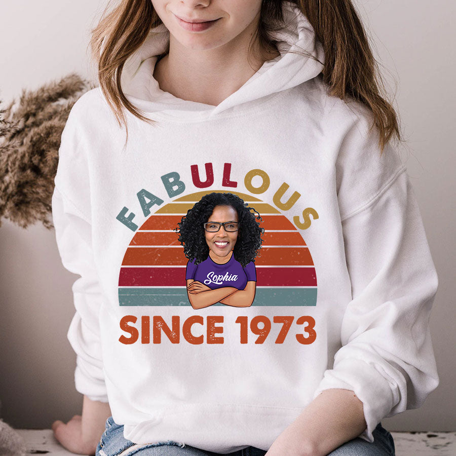 50th birthday shirts for her, Personalised 50th birthday gifts, 1973 t shirt, 50 and fabulous shirt, 50th birthday shirt ideas, gift ideas 50th birthday woman