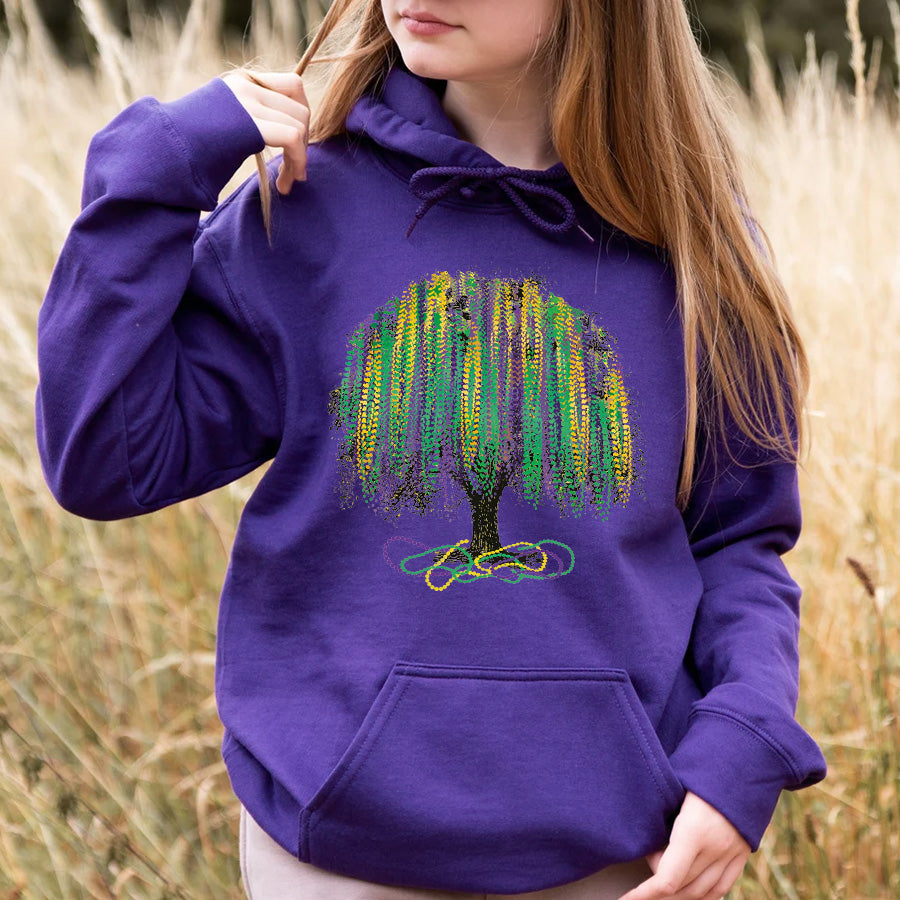 Mardi Gras Tree Shirt, Watercolor Mardi Gras Bead Tree, Mardi Gras Tee, Carnival Shirt, New Orleans Tee, NOLA Shirt, Fat Tuesday Shirt