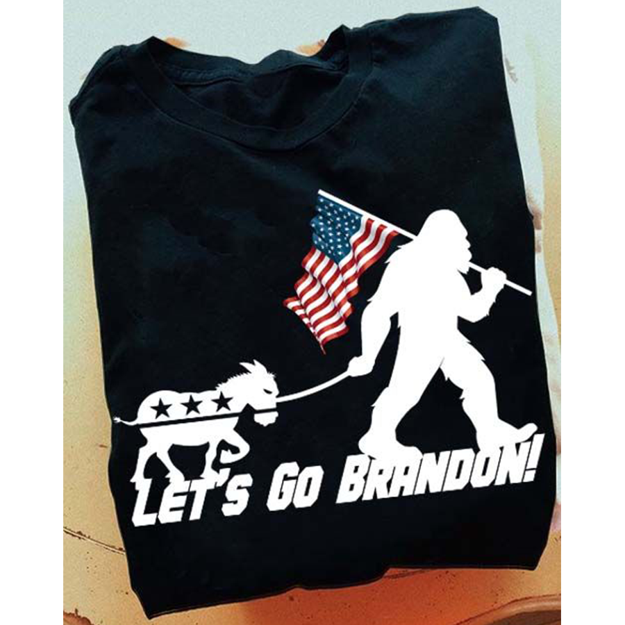 Let's Go Brandon Shirt, FJB Shirt, Bigfoot T Shirts Funny, Big Foot Shirt Lovers Unisex Cotton T Shirt