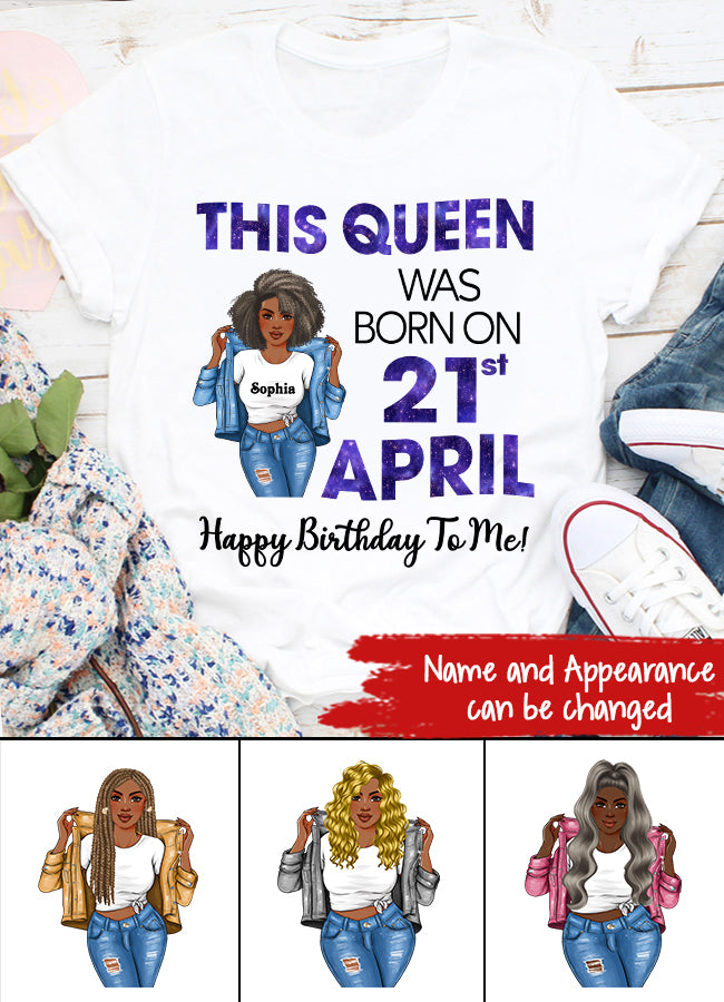 April Birthday Shirt, Custom Birthday Shirt, Queens Born In April, April Birthday Gifts, April shirts for Woman