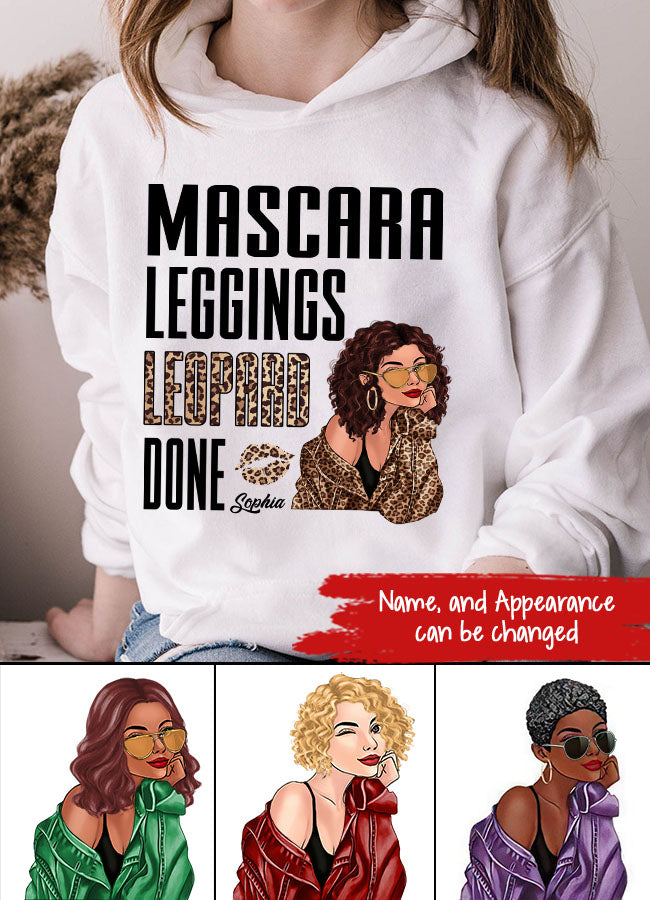 Custom Mothers Day Shirt, Mascara Leggings Leopard Done Mom Shirt, Mother&#39;s Day T Shirt, Mom Life Mother&#39;s Day Tee Shirts, Funny Mothers Day Shirts, Mother Day Gift