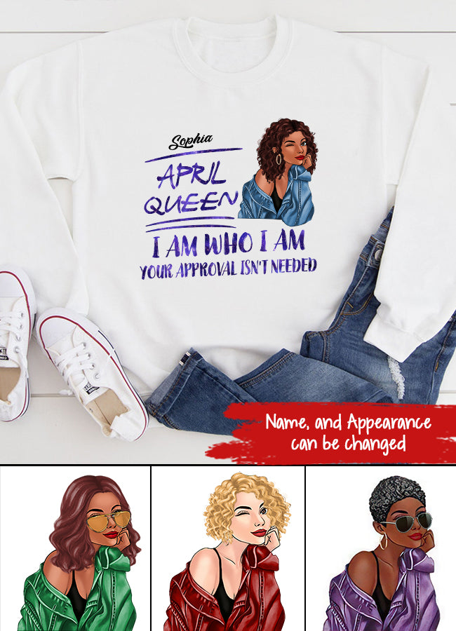 April Birthday Shirt, Custom Birthday Shirt, Queens Born In April, April Birthday Gifts, April shirts for Woman